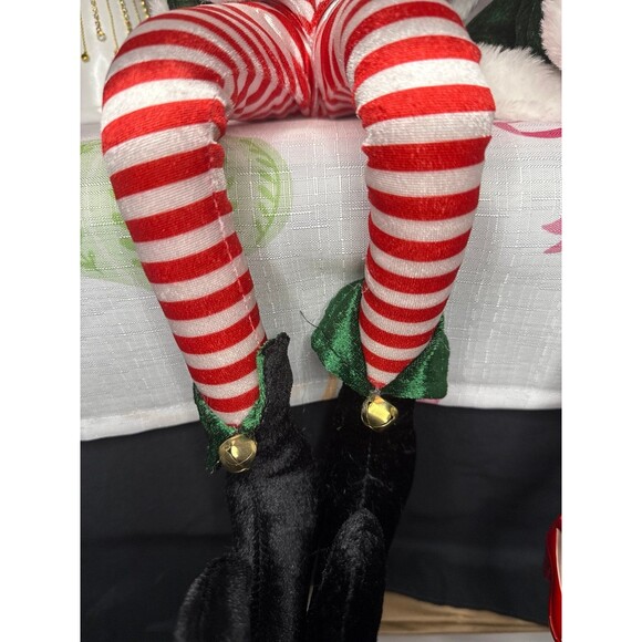 Rachel Zoe Christmas Elf Shelf Sitter Set, Red/White - Picture 7 of 7